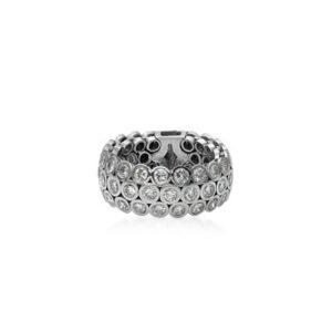 White Gold Tube Set Diamond Ring