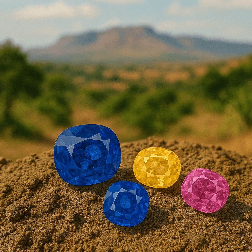 Colourful sapphires from Madagascar, one of today’s most important sapphire sources.